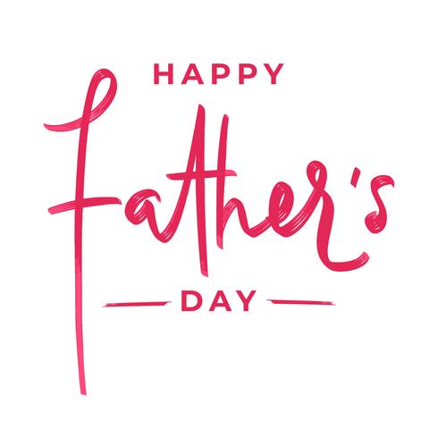 Happy Fathers Day Brush belettering vector