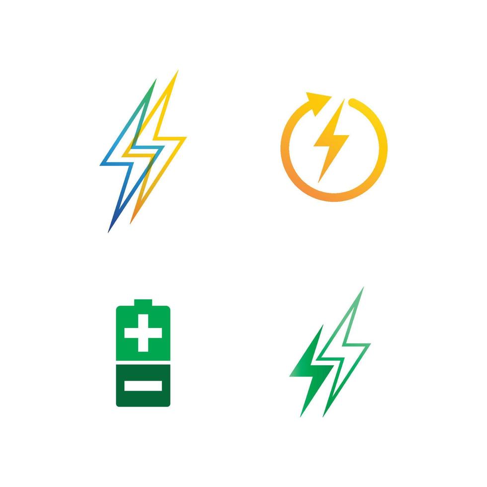 batterijpictogram en opladen, laadindicator vector logo-ontwerpniveau batterij-energievermogen bijna leeg statusbatterijen instellen logo-oplaadniveau-illustratie