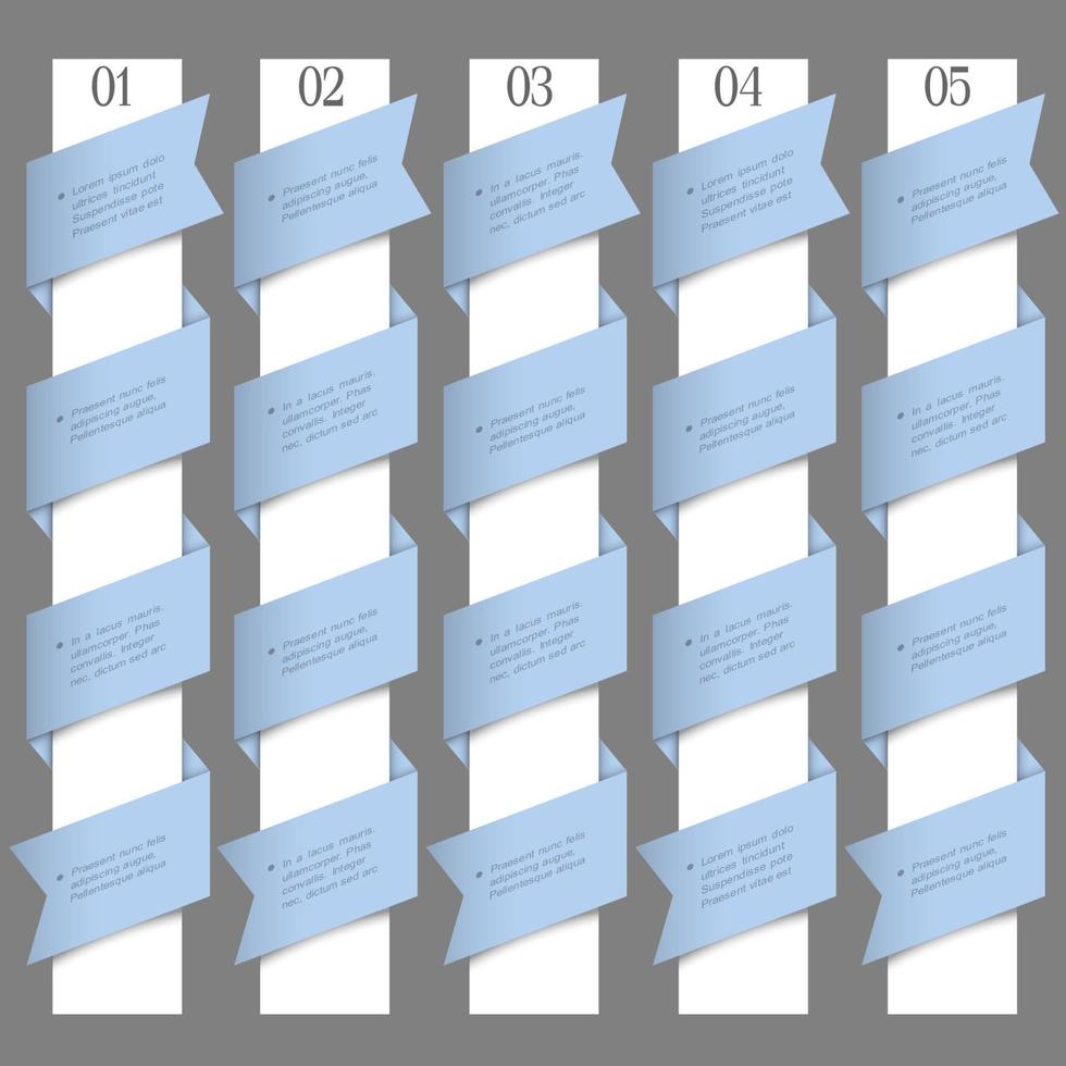 genummerde banners in origami-stijl vector