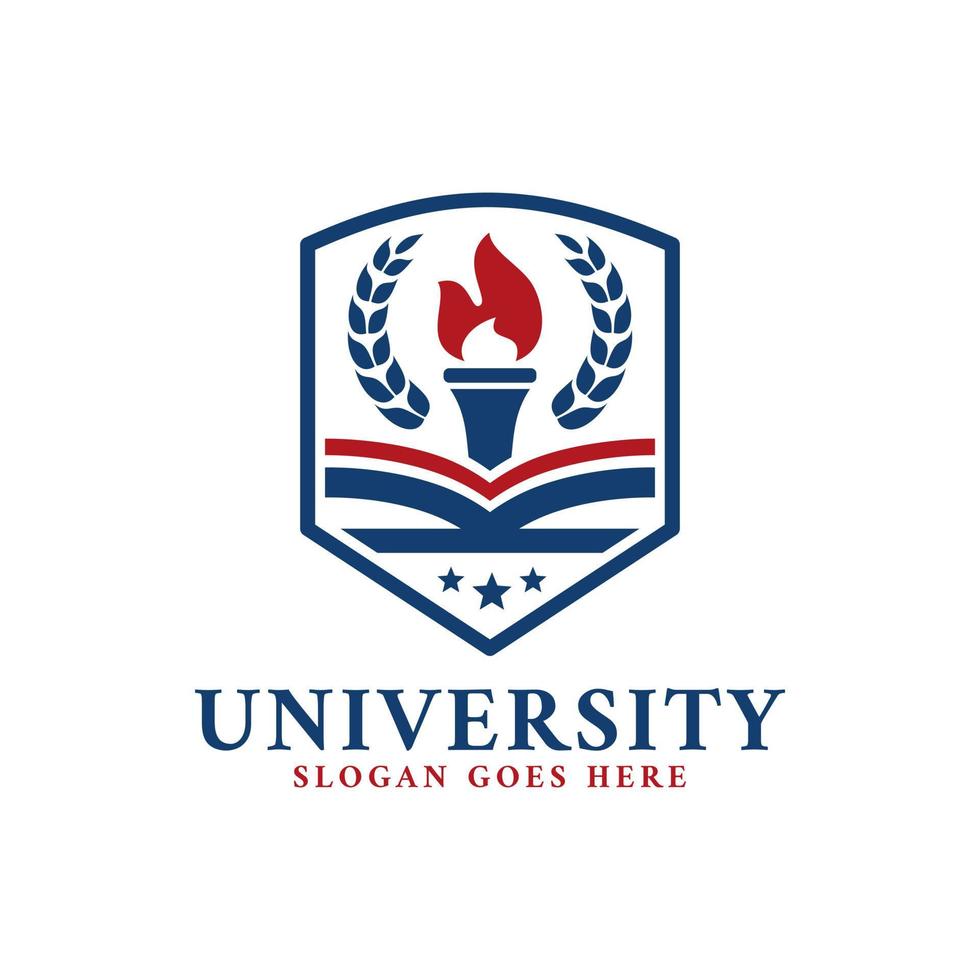onderwijs logo-ontwerp voor universiteit en hogeschool vector