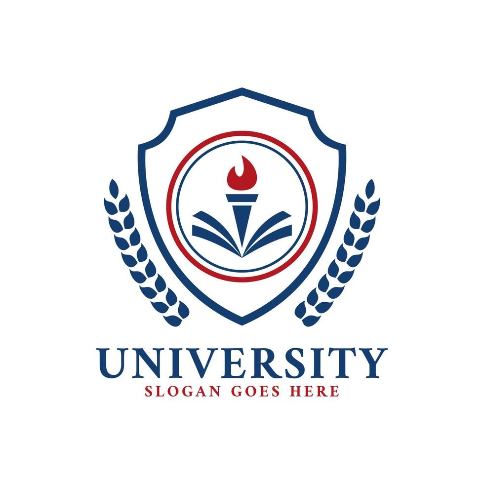 universiteit of middelbare school logo concept vector