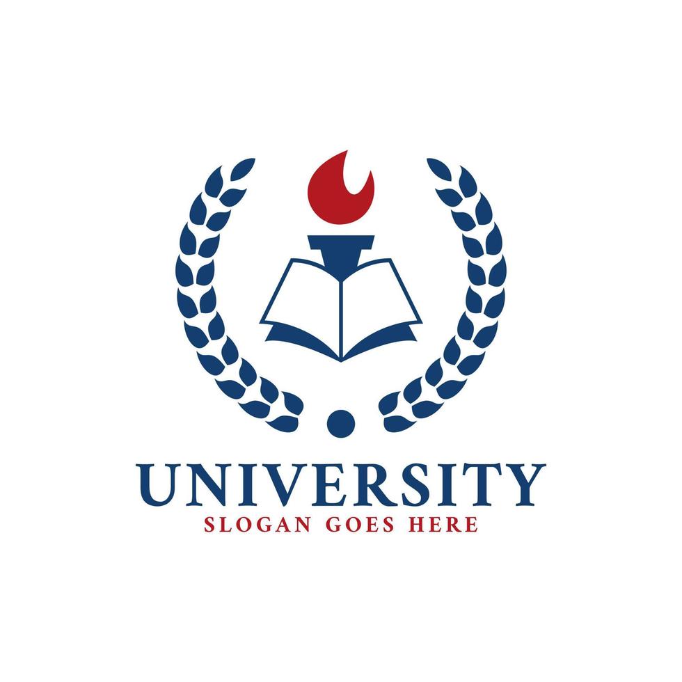 logo van universiteit of middelbare school onderwijsinstelling vector