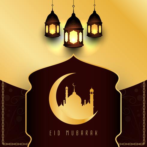 Abstracte elegante Eid Mubarak decoratieve achtergrond vector