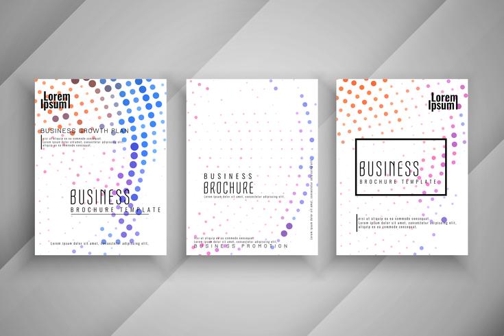 Abstracte kleurrijke halftone Zakelijke brochure set vector