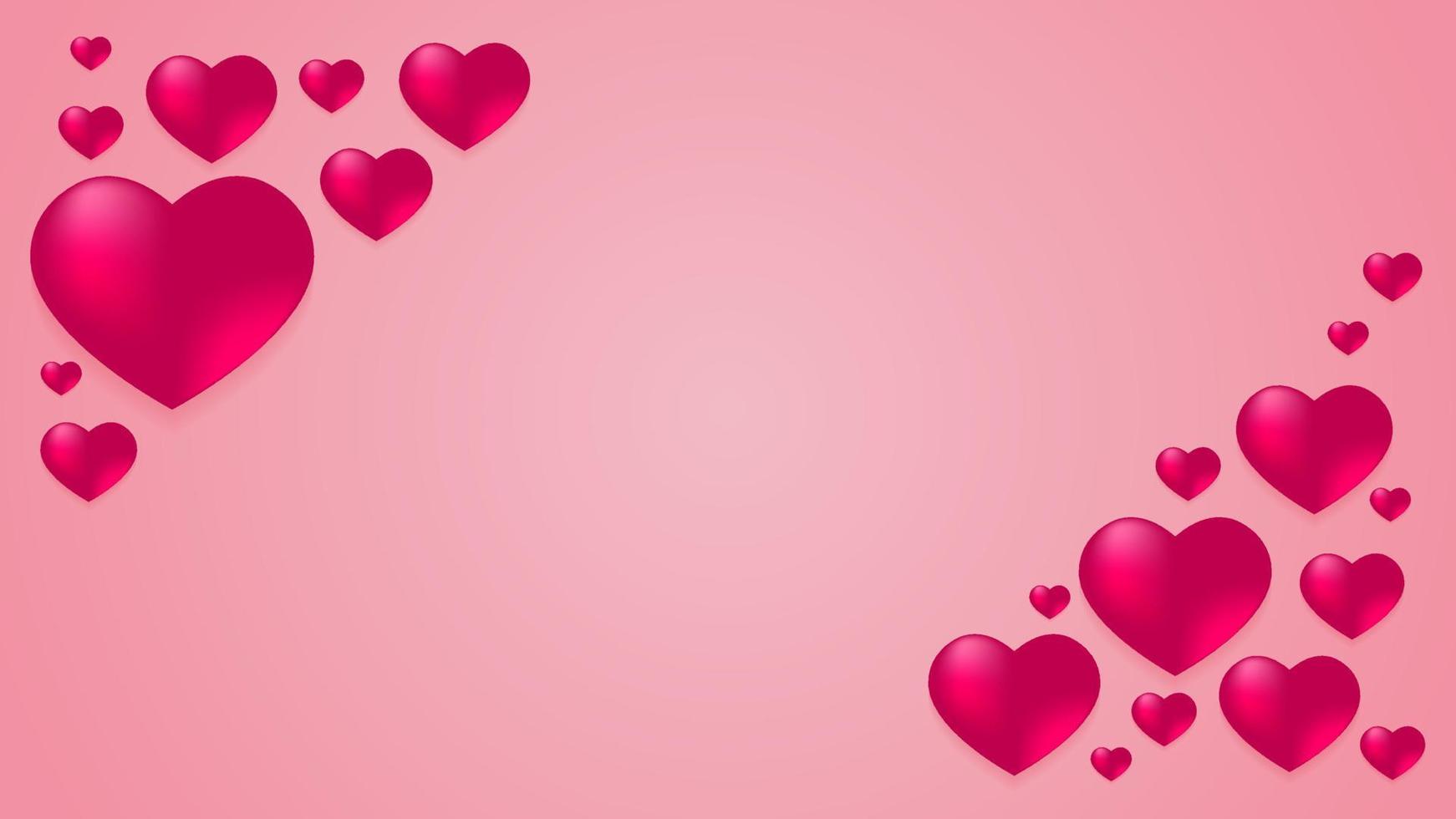 zacht roze kleur achtergrond, vector symbolen van liefde voor happy womens, moeders, Valentijnsdag, verjaardag wenskaarten ontwerp met kopie ruimte