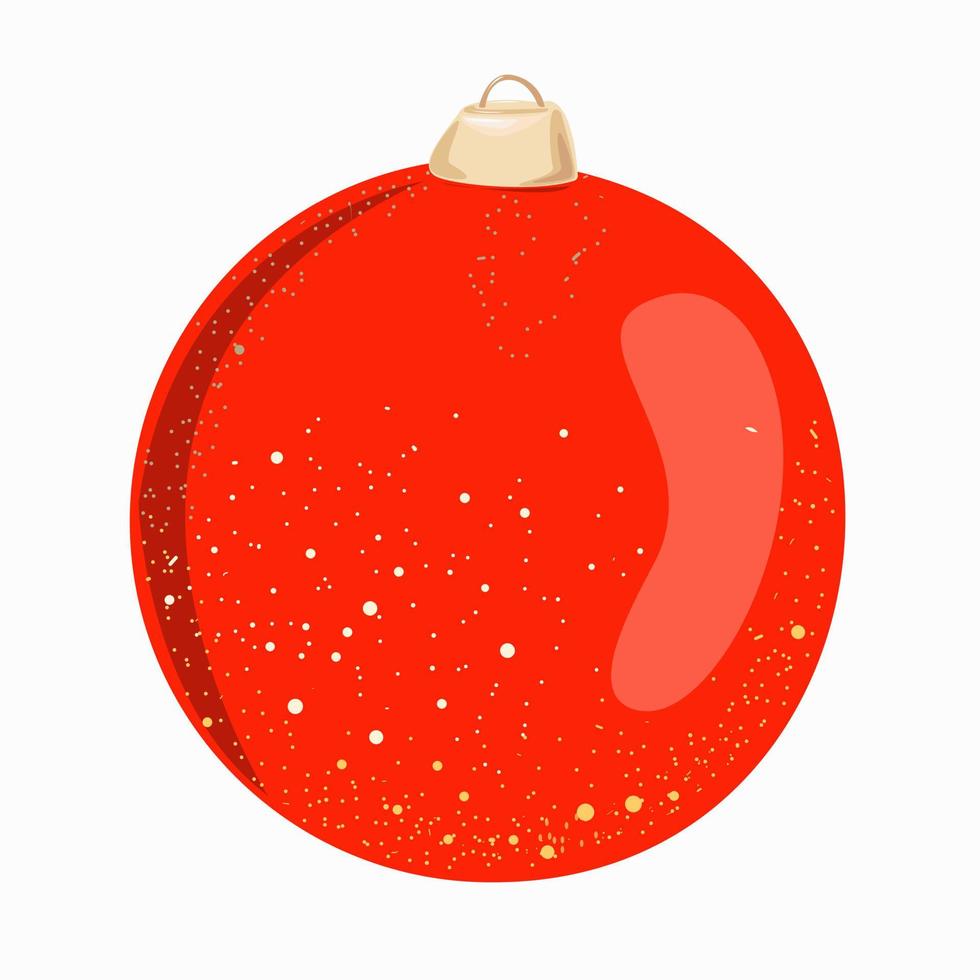 rode kerstbal voor de kerstboom. vector