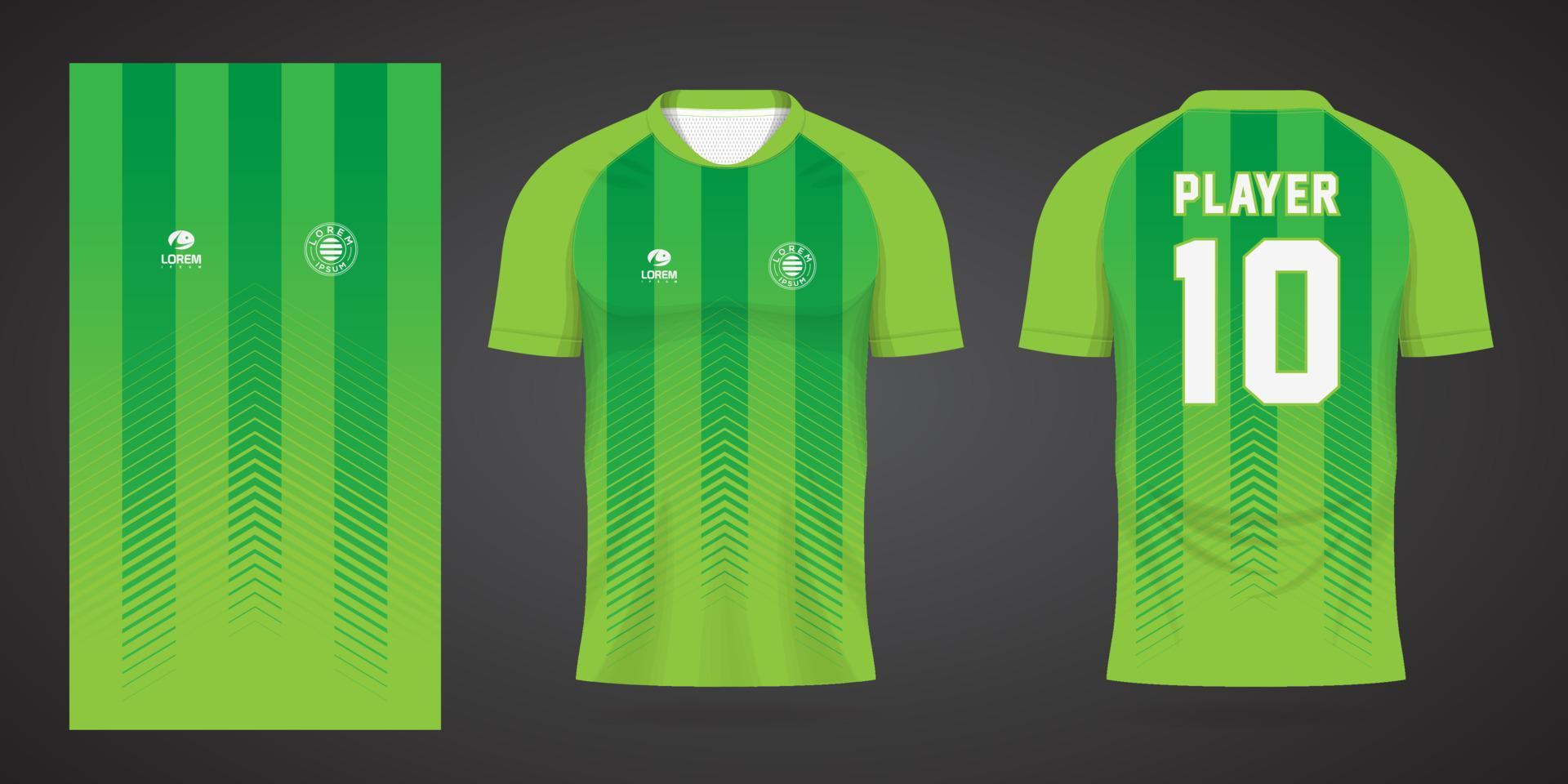 groene sportshirt jersey ontwerpsjabloon vector