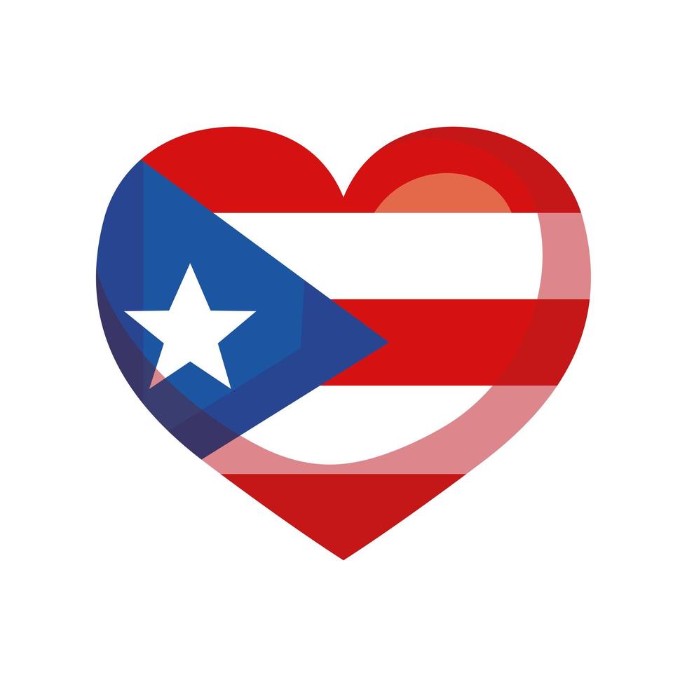 vlag van Puerto Rico vector
