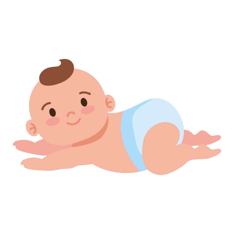 schattige kleine babyjongen vector