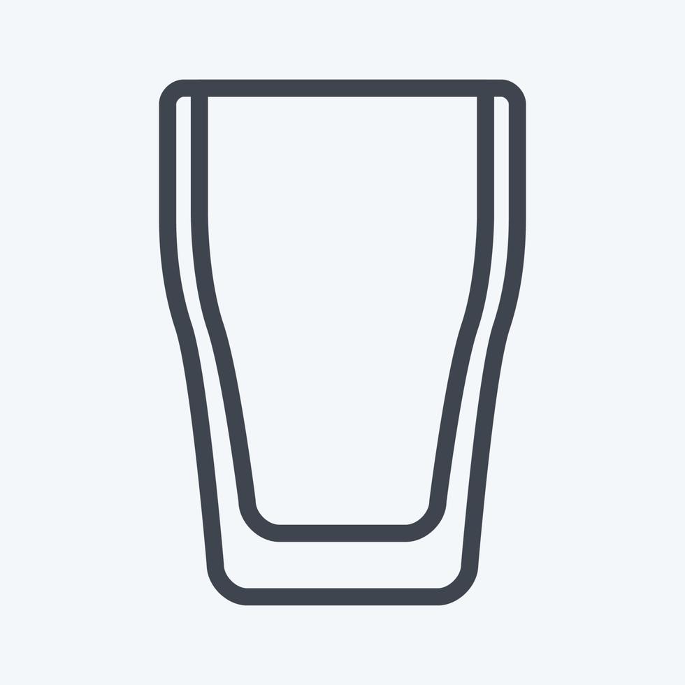 pictogram glas - lijnstijl - eenvoudige illustratie, bewerkbare lijn vector