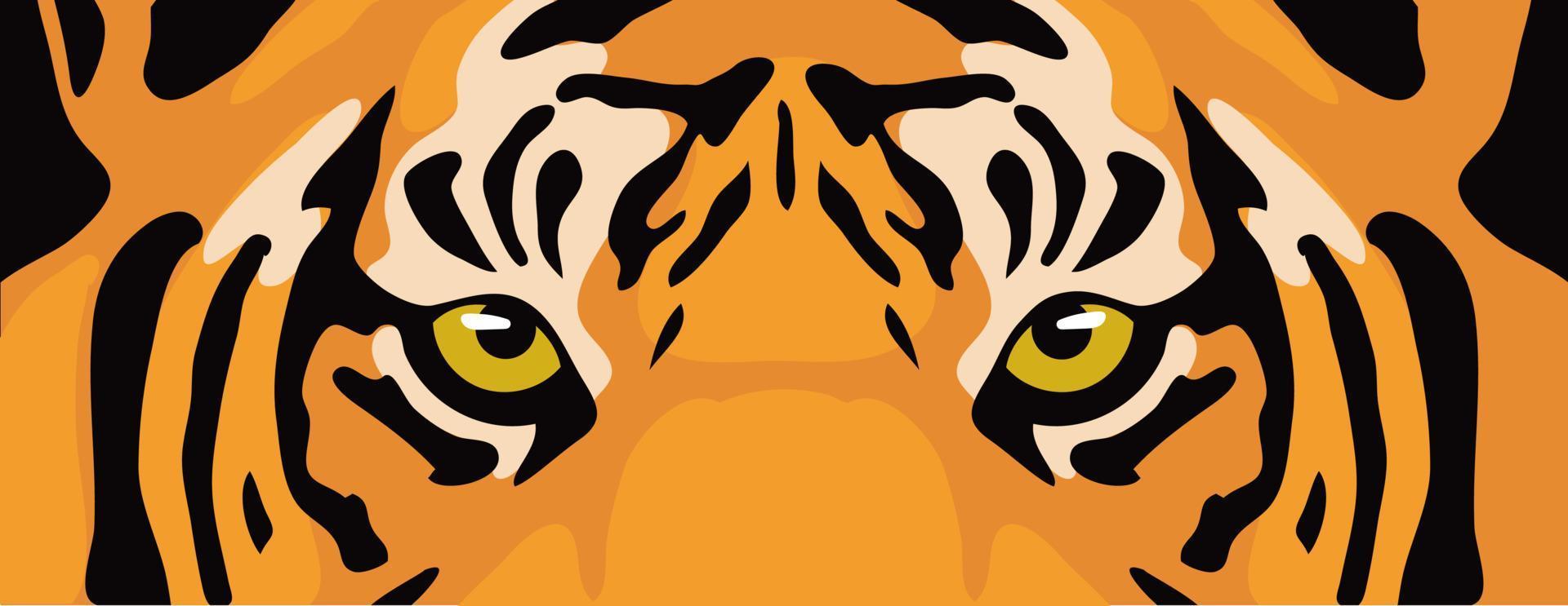 extreme close-up tijger hoofd illustratie op zwarte achtergrond. ontwerp voor t-shirt zeefdruk en pod vector