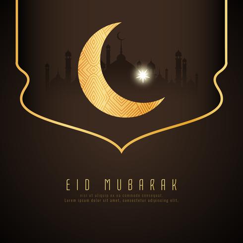 Abstract Eid Mubarak godsdienstig ontwerp als achtergrond vector