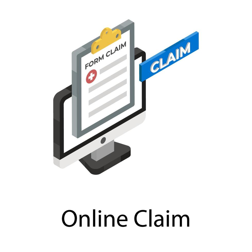 online claim concepten vector