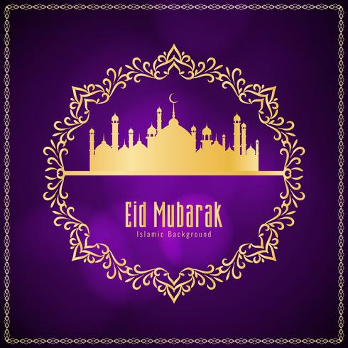 Abstracte Eid Mubarak religieuze achtergrond vector