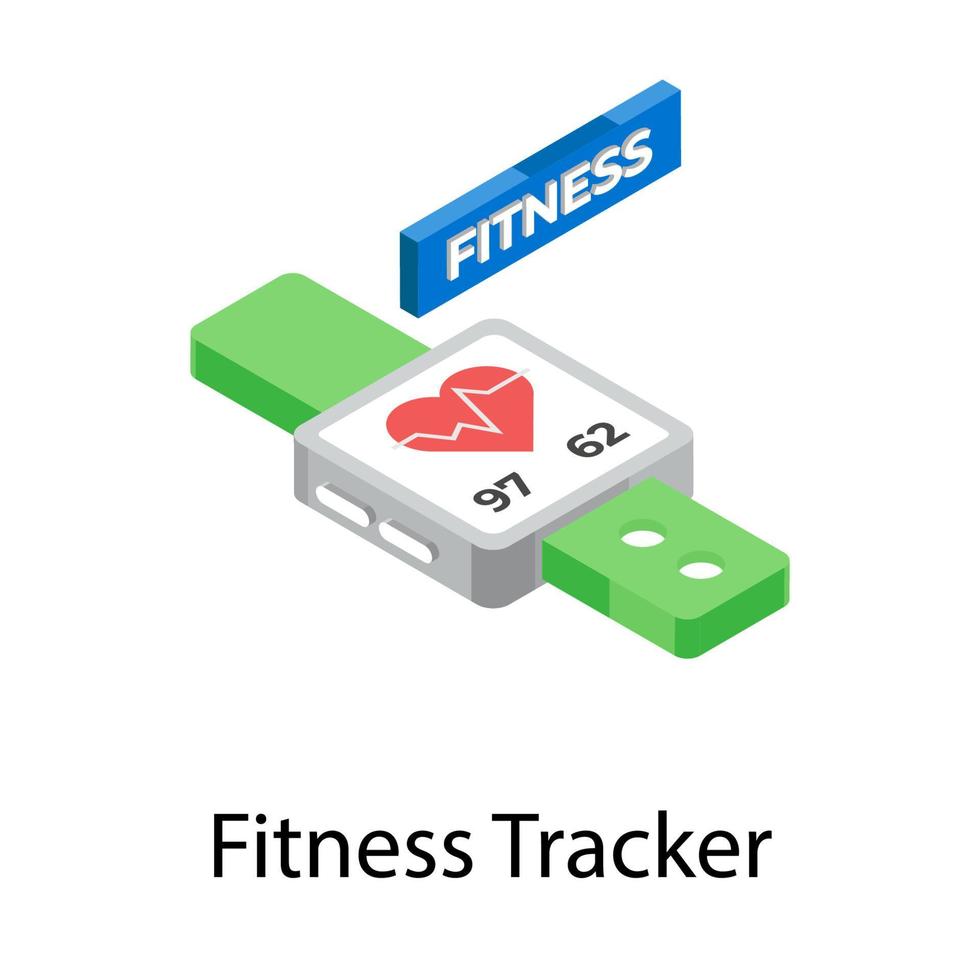 concepten voor fitnesstrackers vector