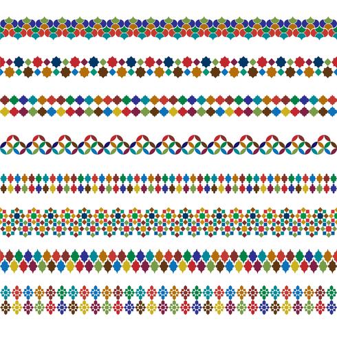 sierlijke kleurrijke Marokkaanse grenzen vector