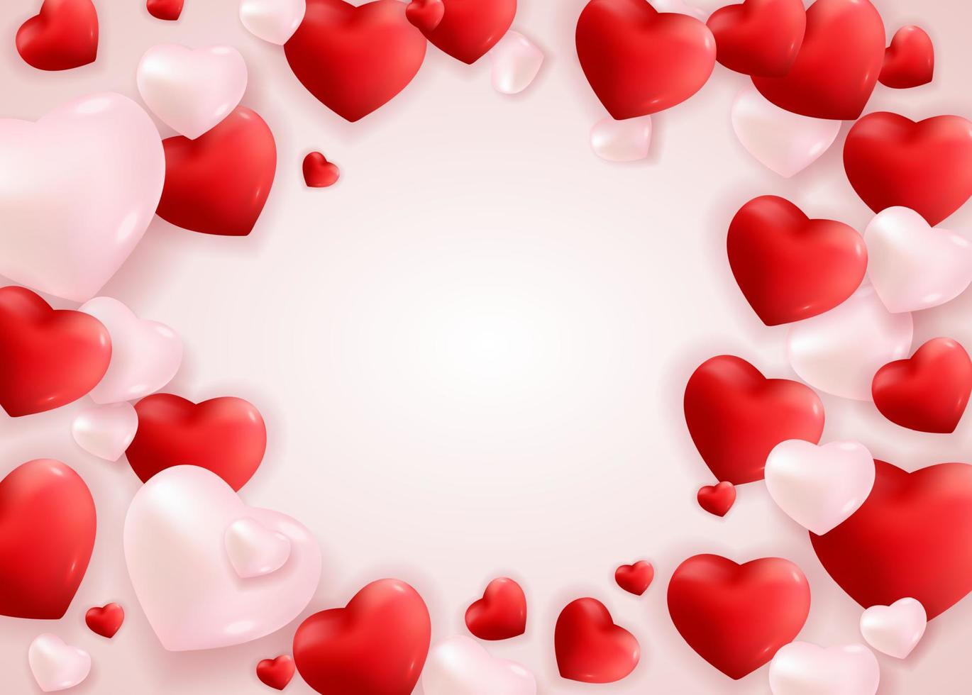Valentijnsdag liefde en gevoelens achtergrondontwerp. vector illustratie
