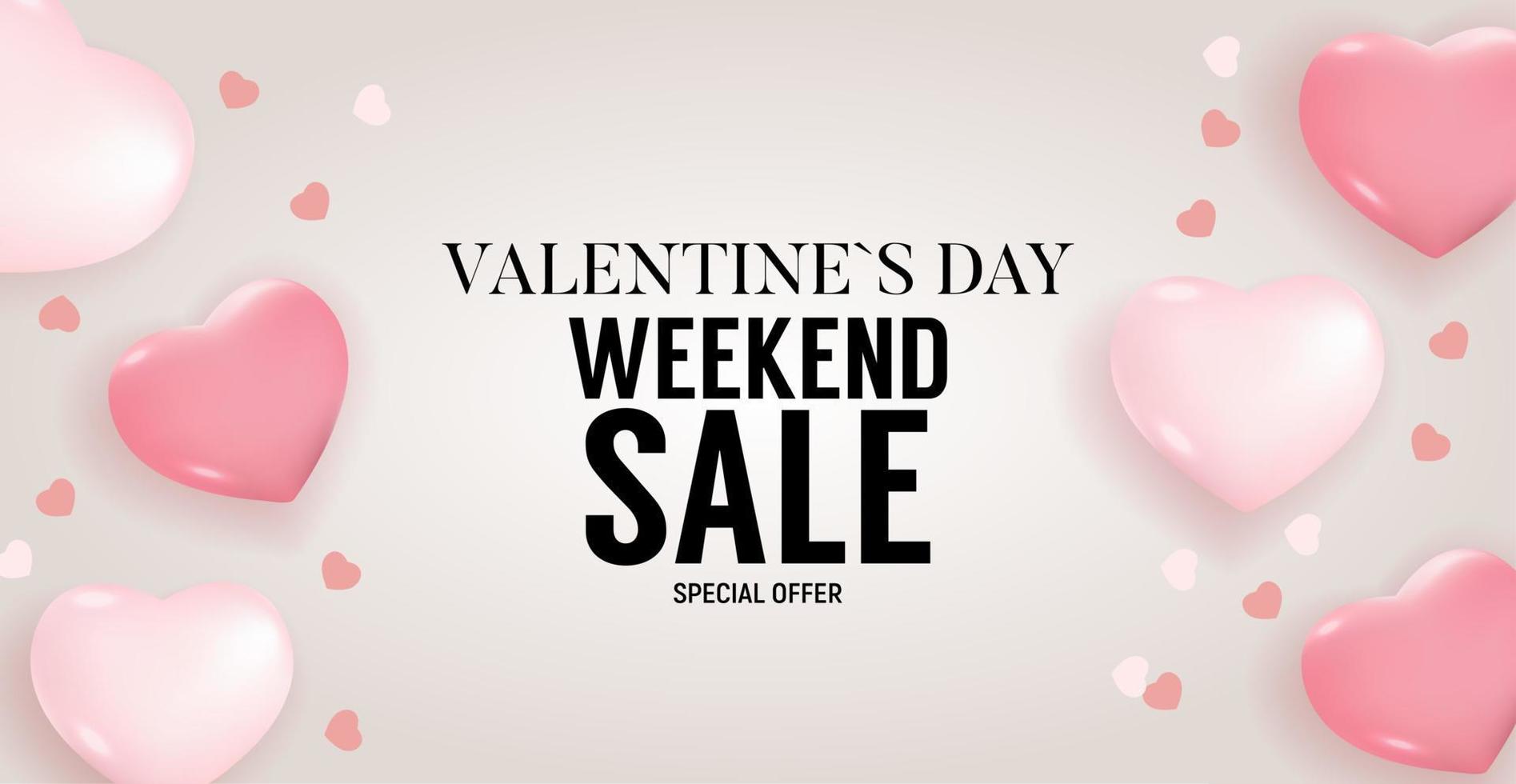 Valentijnsdag liefde en gevoelens weekend verkoop achtergrondontwerp. vector illustratie