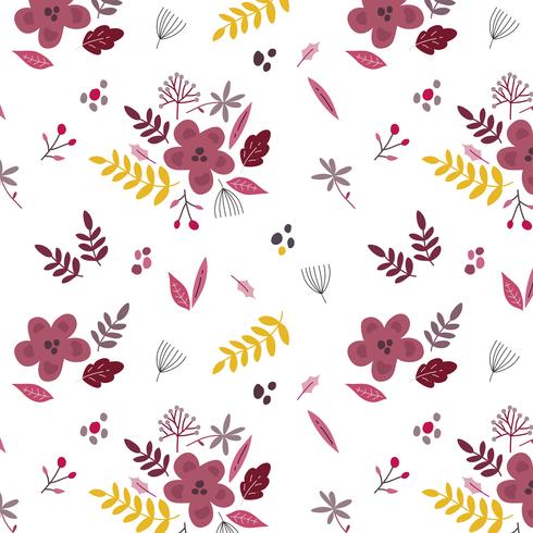 Mooie bloemenachtergrond met bloemen en bladeren van de lente vector