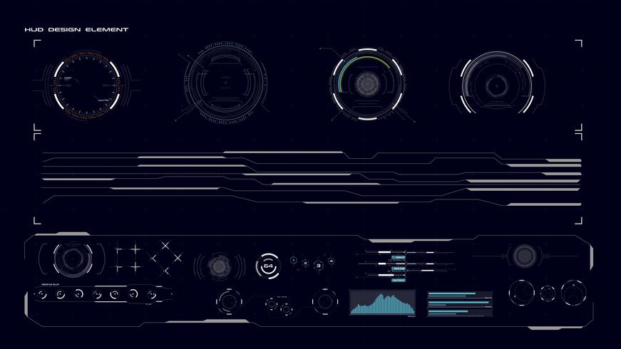 HUD GUI Collectie element vector
