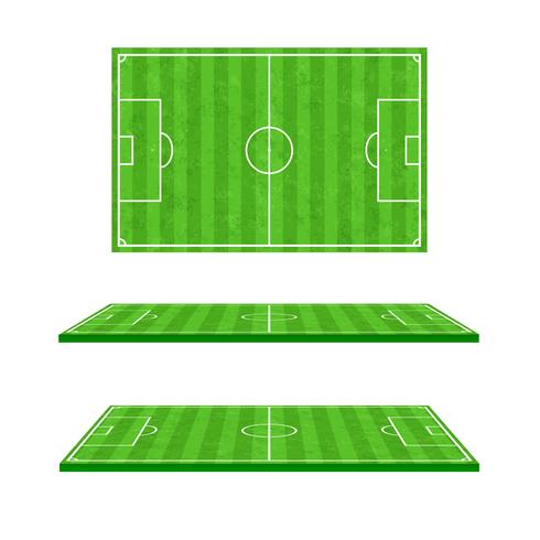 Groen voetbalgebied op witte achtergrond 001 vector