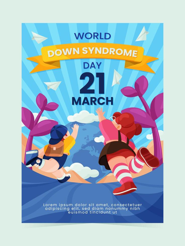 wereld down syndroom dag poster vector