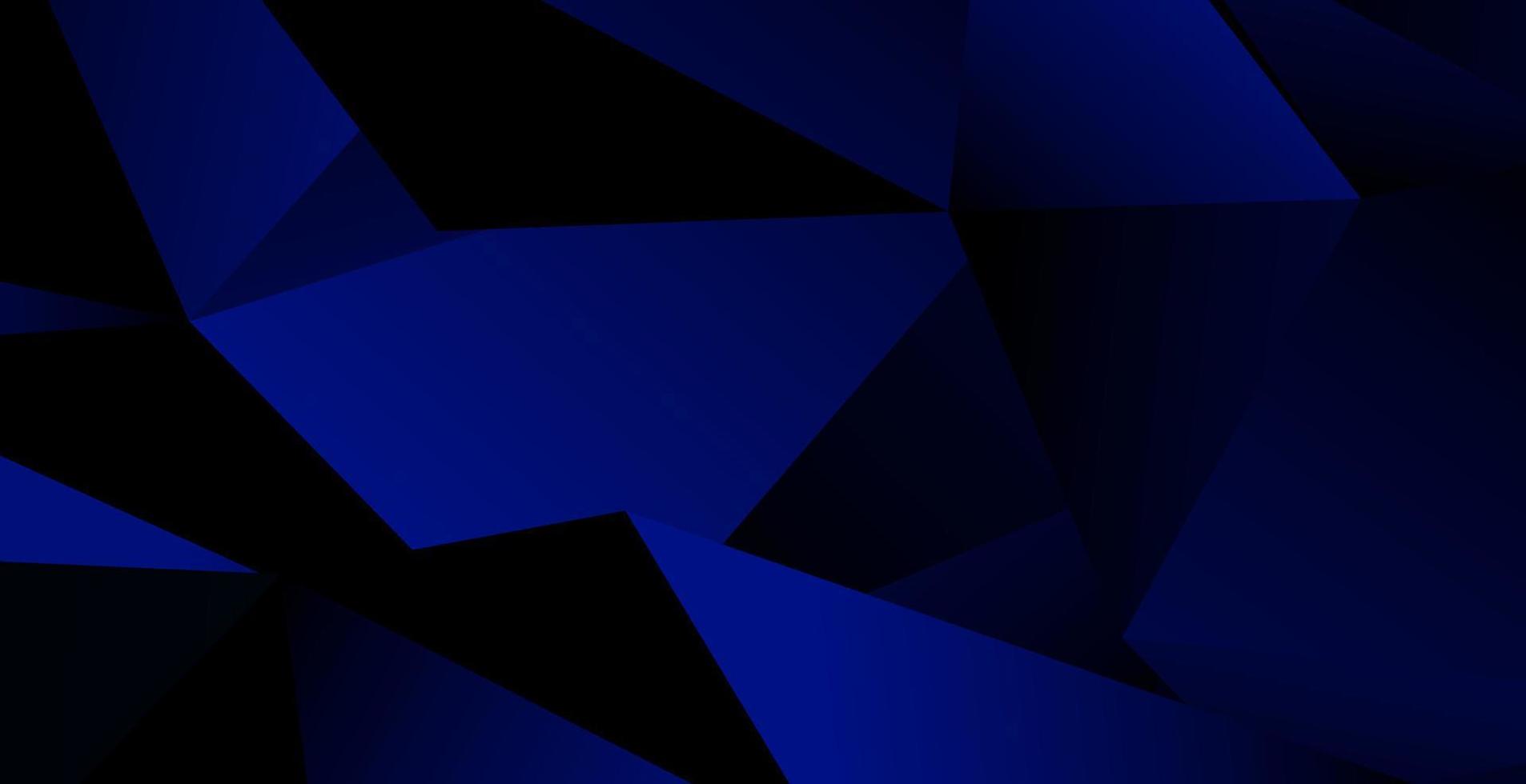 realistische donkerblauwe achtergrond met lage polyvorm en schaduw. abstracte blauwe banner vector