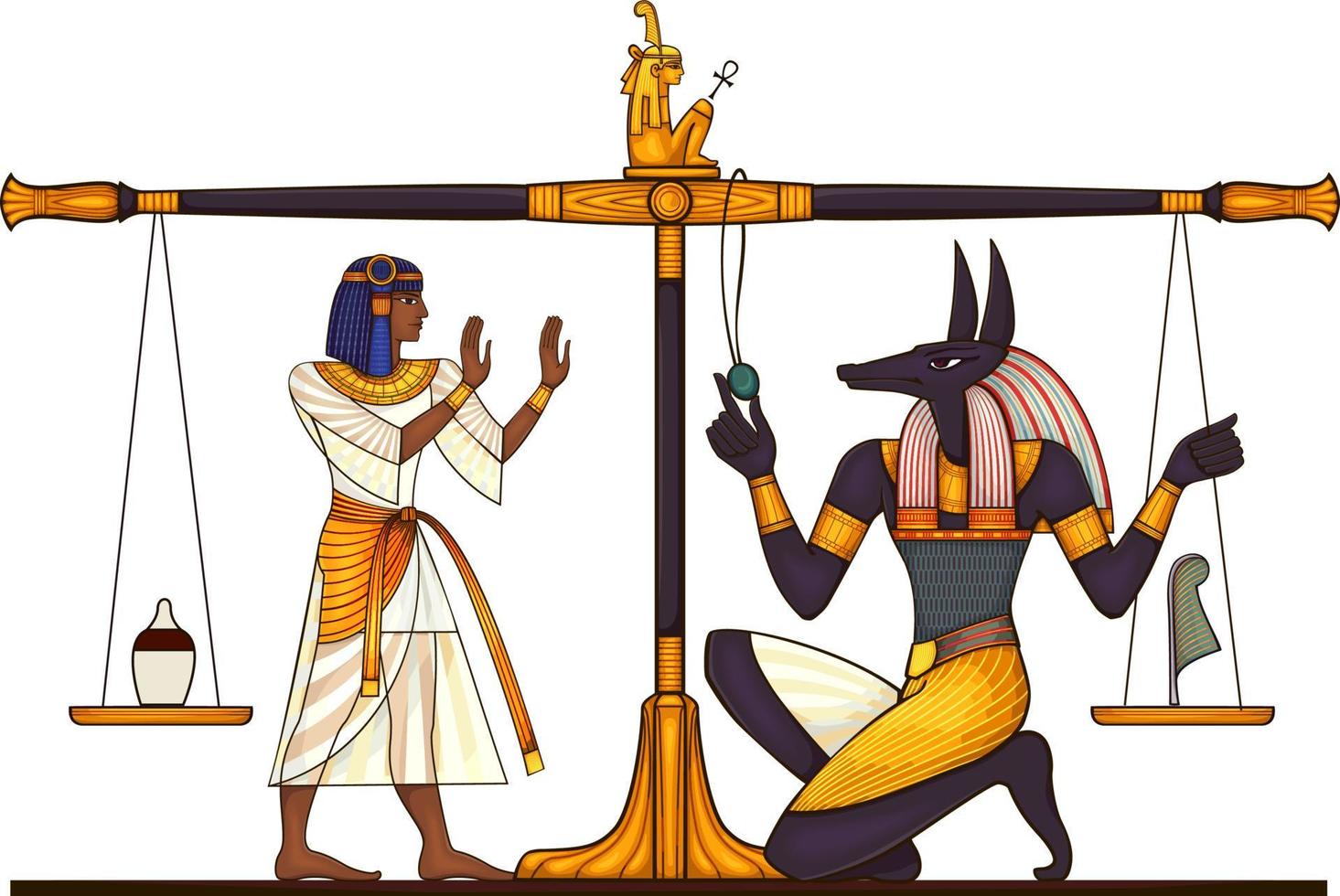 Egyptische oude symbol.religion icon.egypt deiteis.culture.design element. vector