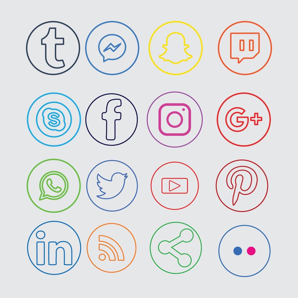 sociale media icoon collectie vector