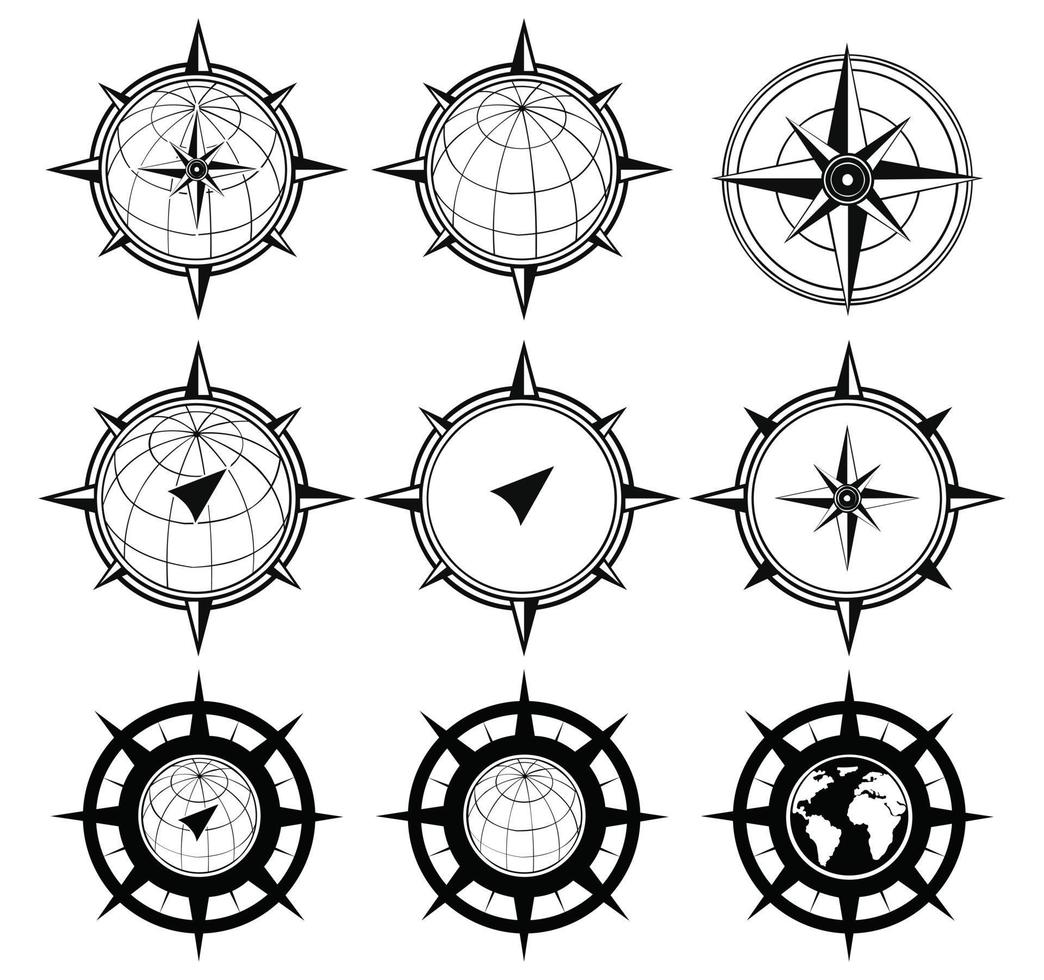 inspiratie creatief kompas concept logo ontwerpsjabloon, kompas logo teken en symbool., kust logo kompas vector