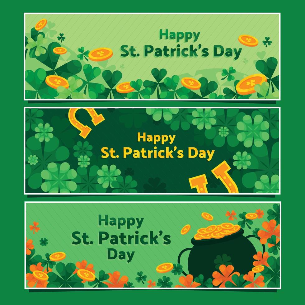 st. patrick dag banner vector