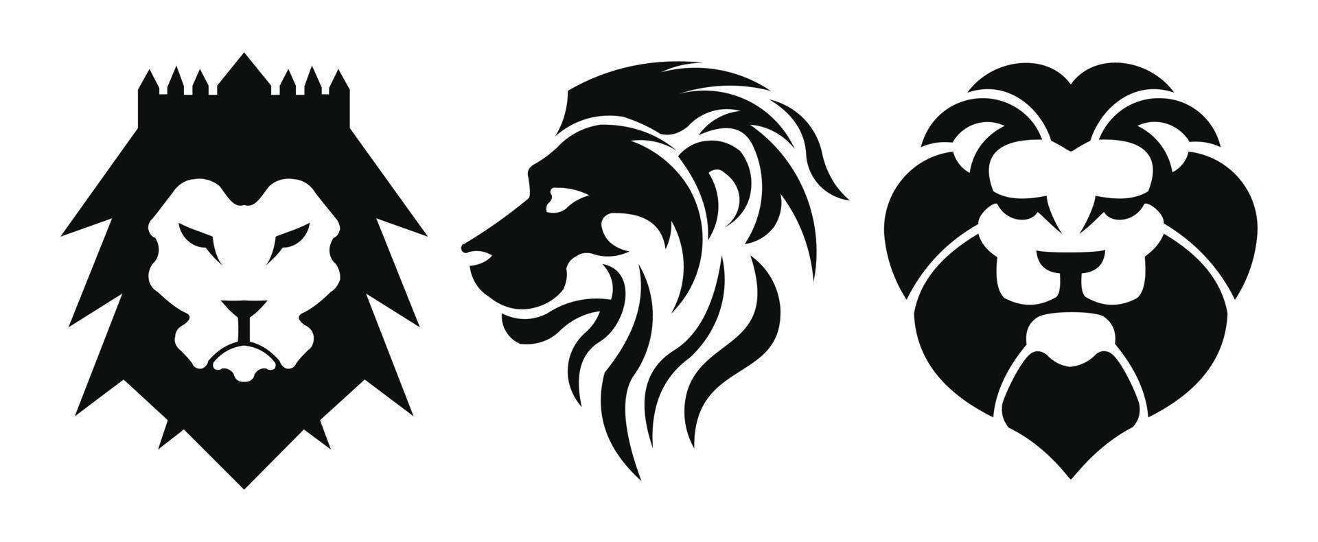 leeuwenkop - vector logo sjabloon creatieve illustratie. dierlijke wilde kat gezicht grafisch teken. trots, sterk, machtsconcept symbool. ontwerpelement