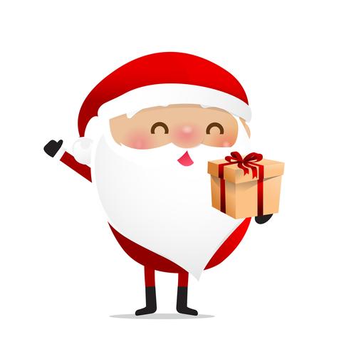 Happy Christmas-karakter Kerstman cartoon vector