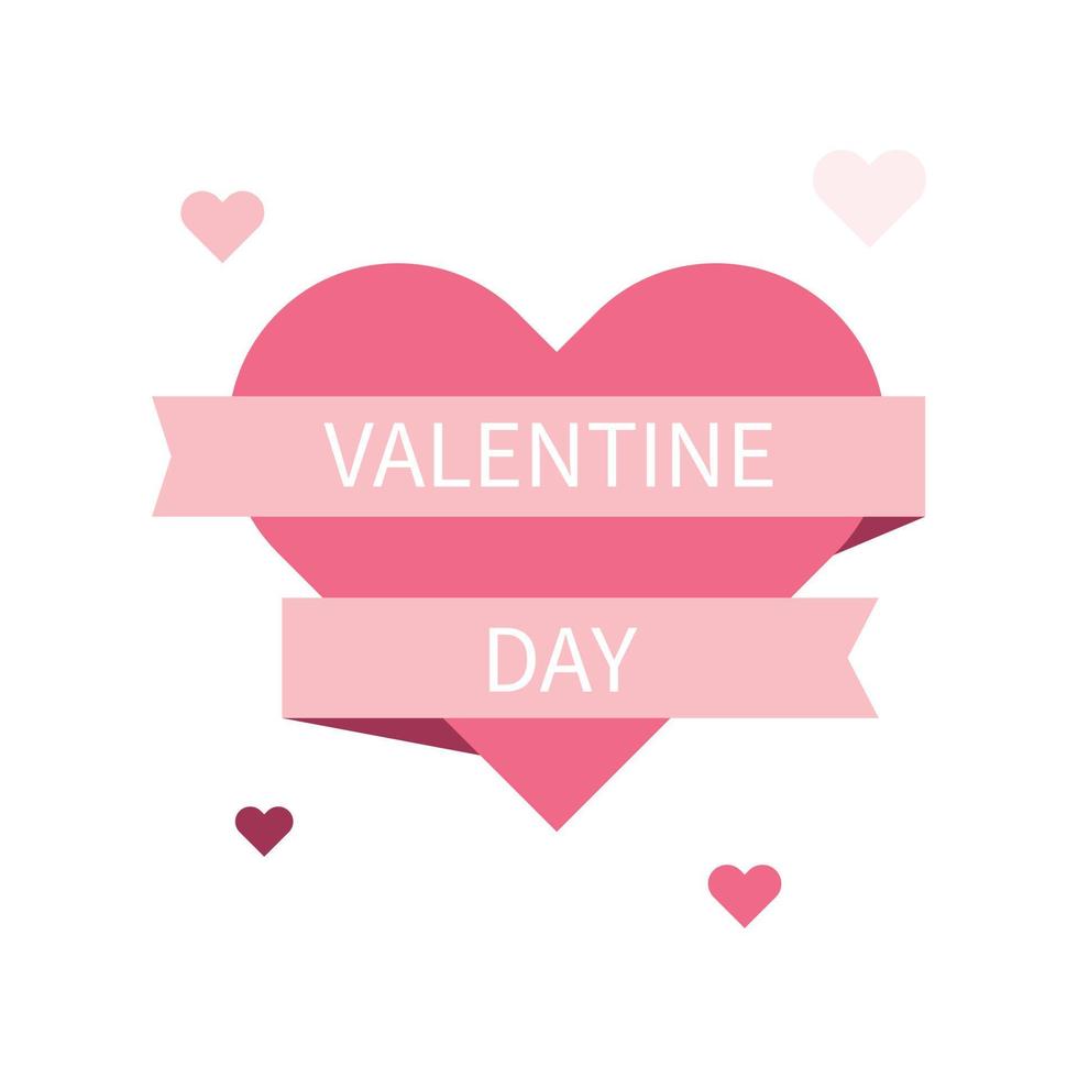 hartvormige illustratie om liefde op Valentijnsdag te symboliseren vector
