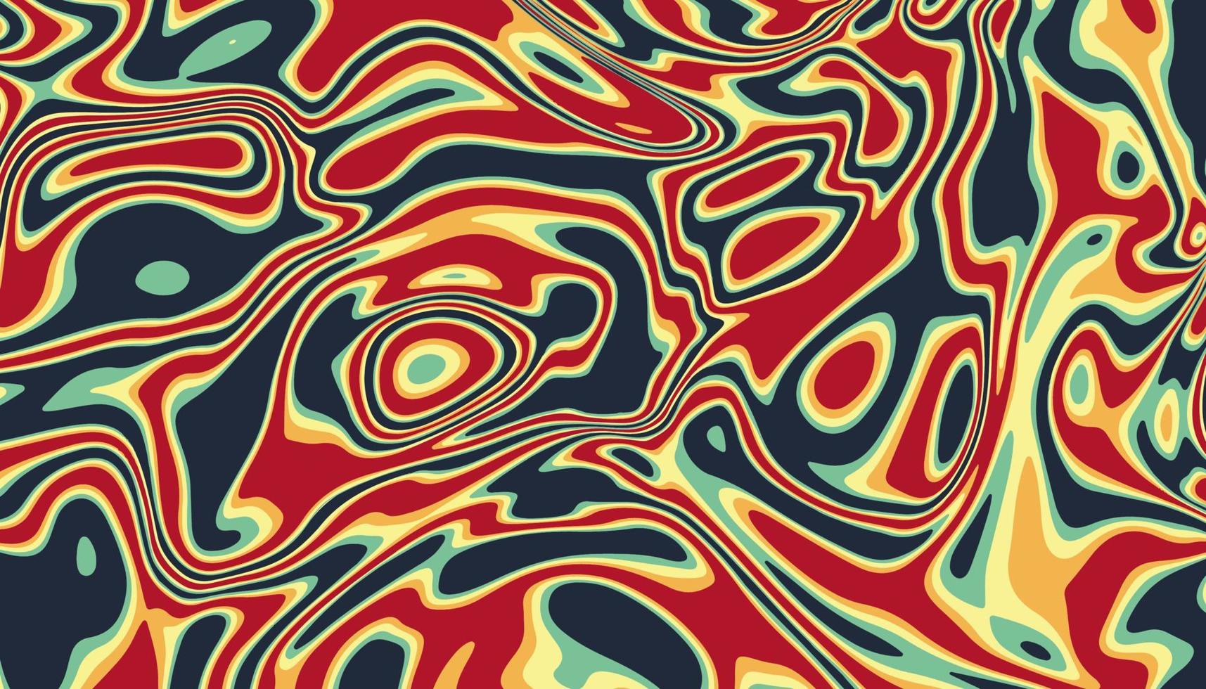 handgetekende platte psychedelische groovy achtergrond vector