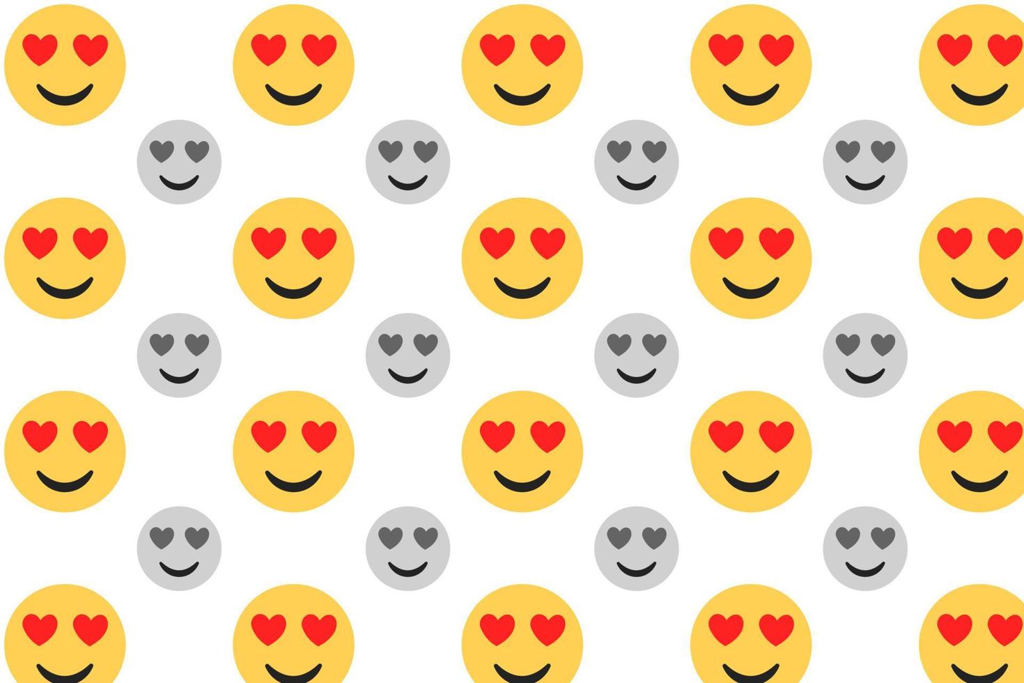 abstracte hart ogen emoji patroon achtergrond vector