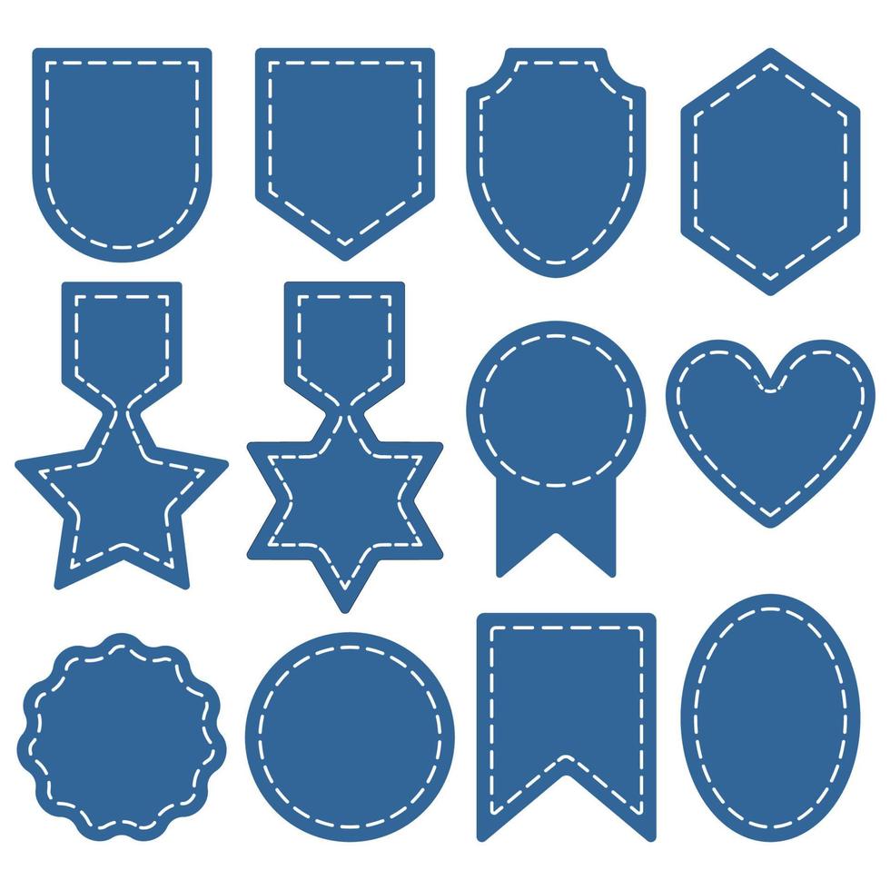 geïsoleerde patch badge embleem frame collectie set premium vector
