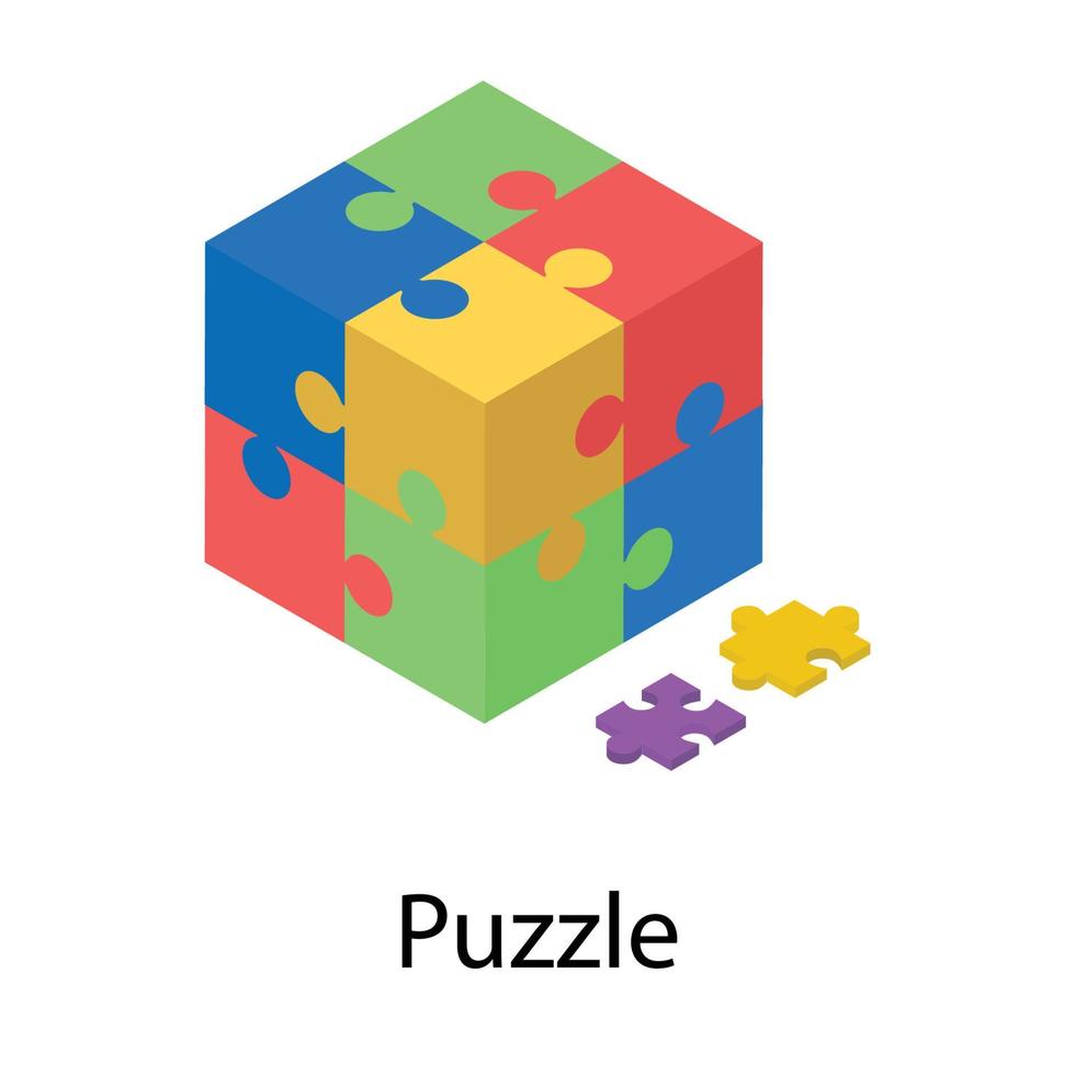 trendy puzzelconcepten vector