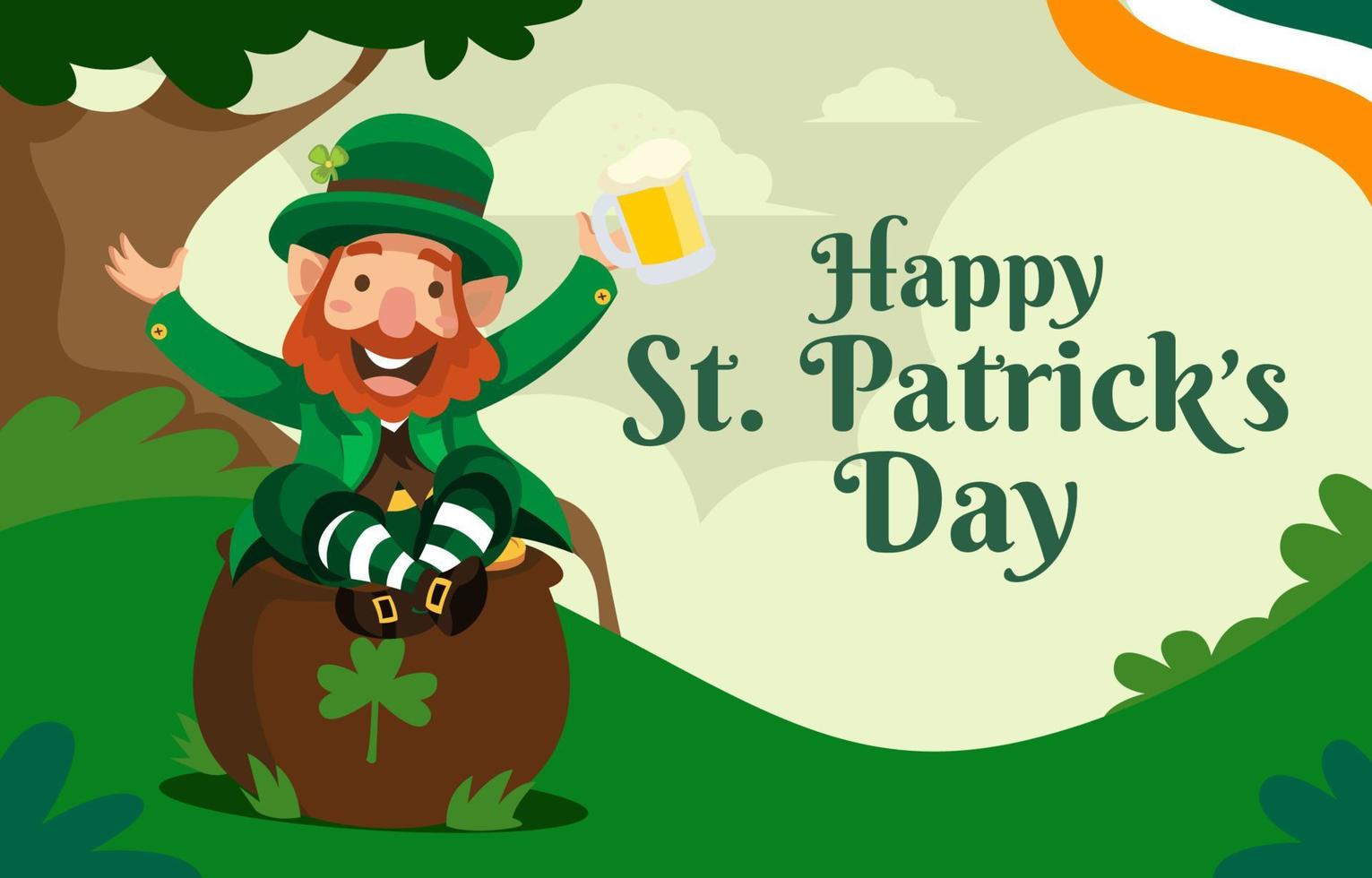 kabouters viert st.patrick's day vector