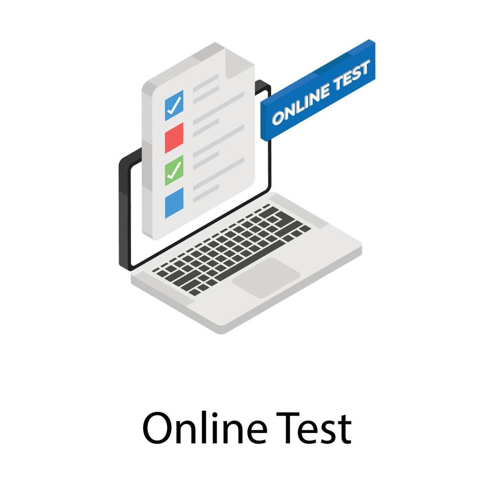 online testconcepten vector