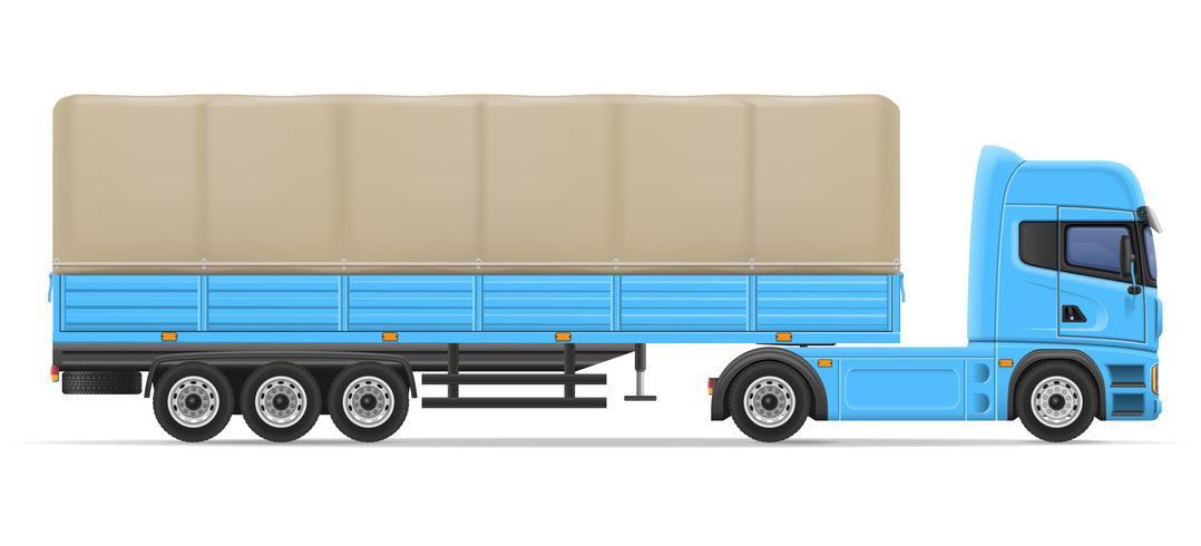 vrachtwagen oplegger vectorillustratie vector