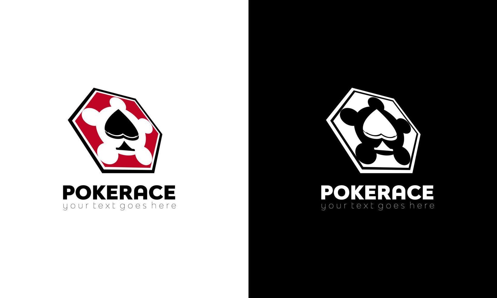 ace chip poker logo sjabloonontwerp vector