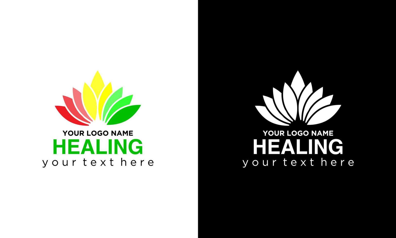 genezing medische gezondheid yoga vector logo sjabloon