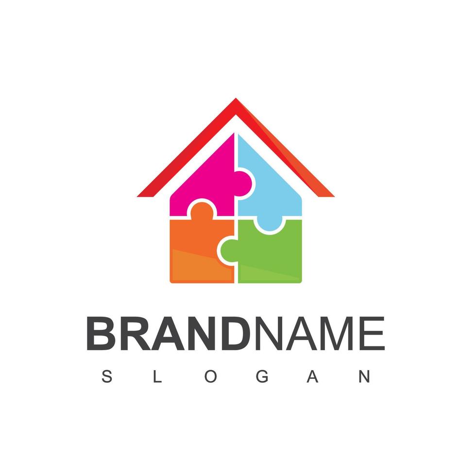 kind huis logo ontwerp vector