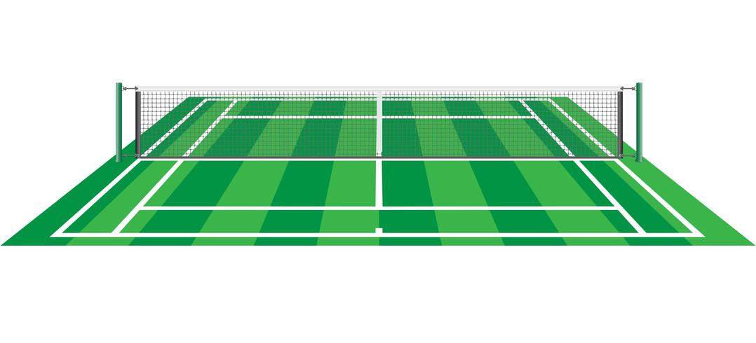 tennisbaan met netto vectorillustratie vector