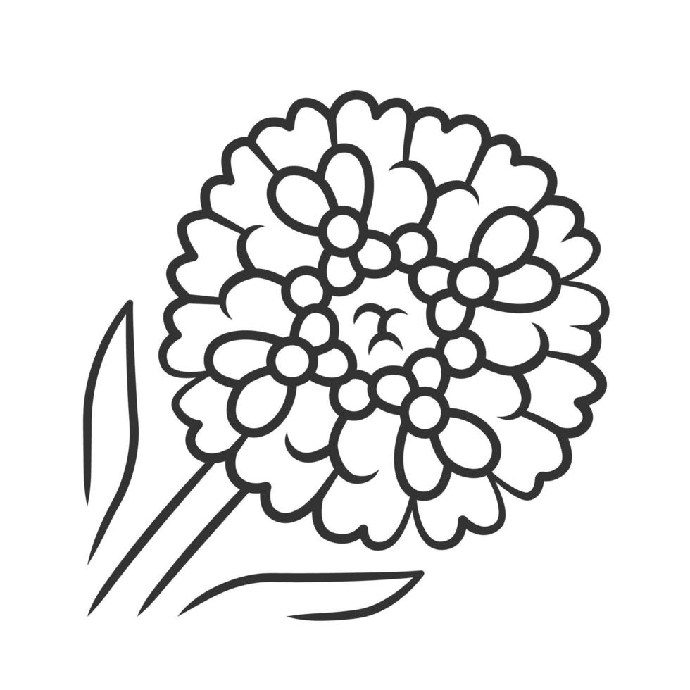 candytuft lineaire pictogram. aster tuin bloem. Iberis groenblijvende vaste plant. bloeiende wilde bloem. lente bloesem. dunne lijn illustratie. contour symbool. vector geïsoleerde overzichtstekening