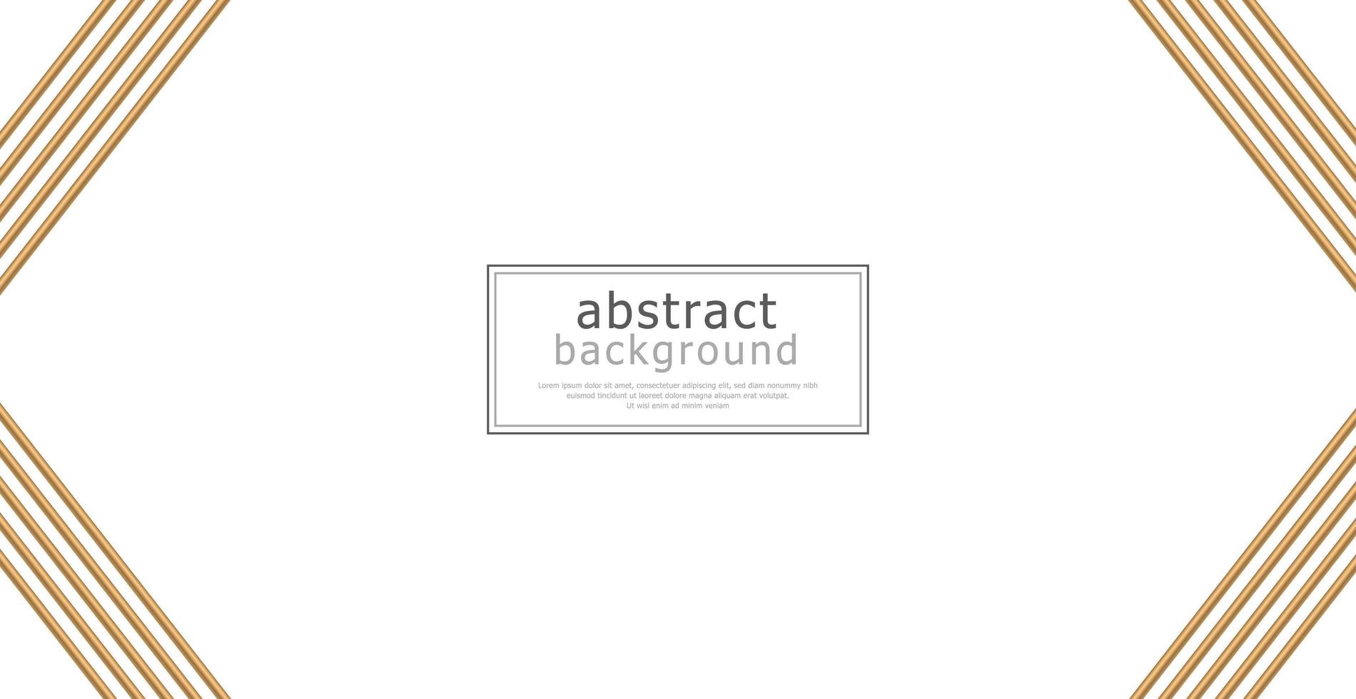 moderne geometrische luxe webbriefkaartsjabloon voor zaken of presentatie met gouden lijnen op witte achtergrond - vector