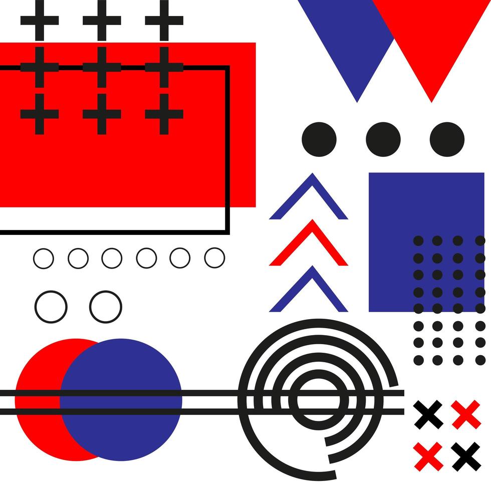 abstracte achtergrond met verschillende geometrische vormen - illustratie vector