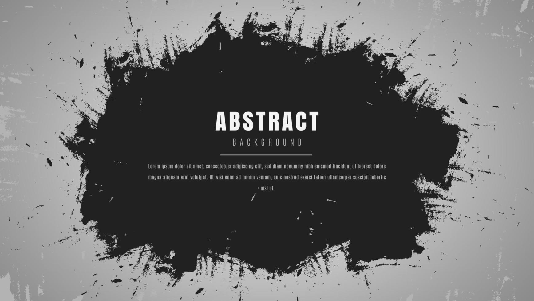 abstract frame grunge zwarte inktdruppel op witte achtergrond vector