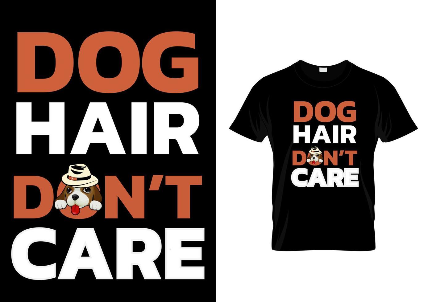 hondenhaar maakt niet uit. hondenliefhebber t-shirt vector